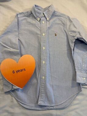 Ralph Lauren - Button down Oxford shirt with tricoloured embroidered pony